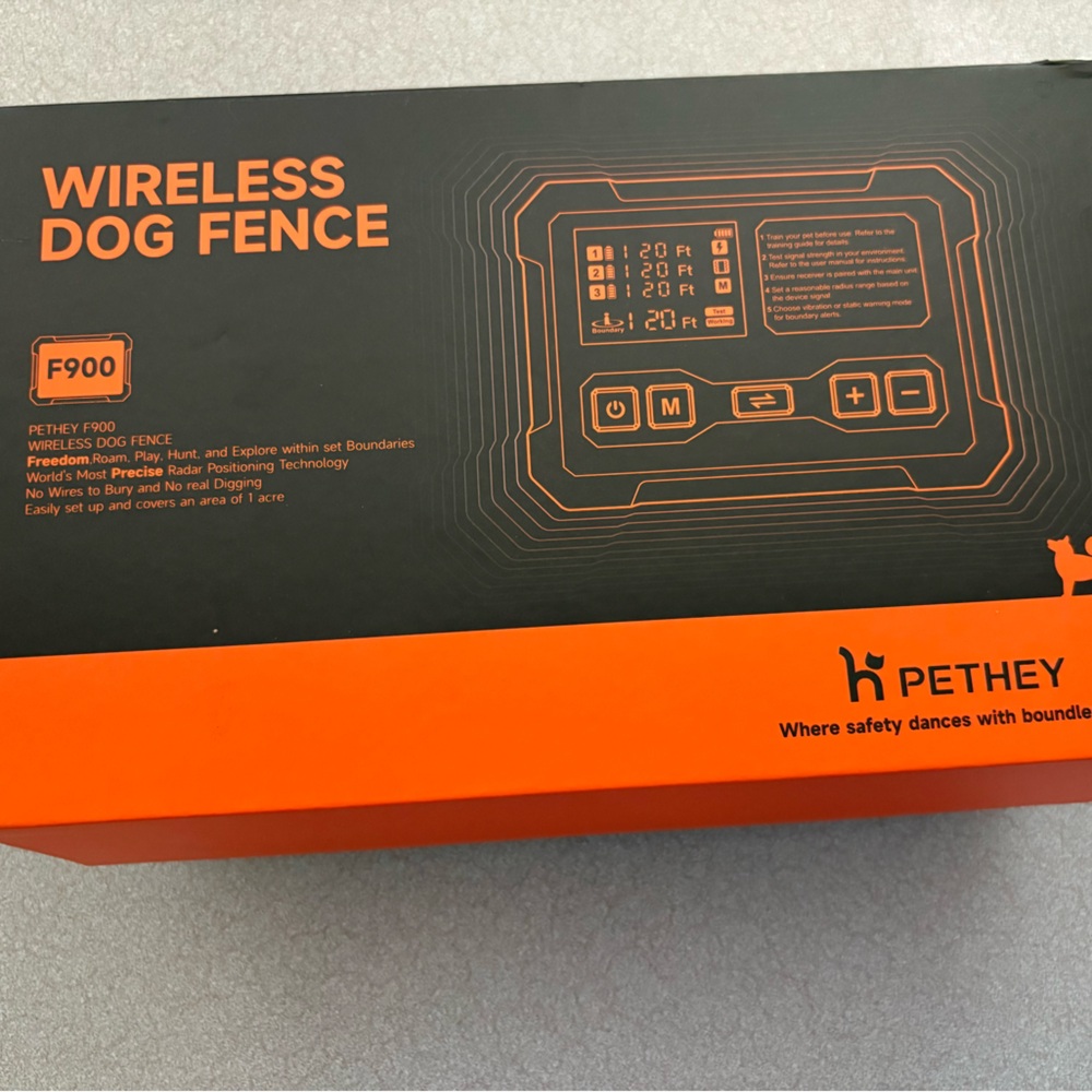 Pethey Wireless Fence for Dogs, 3-in-1 Indoor Outdoor Wireless Dog Fence F900+